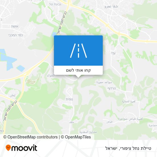 מפת טיילת נחל ציפורי