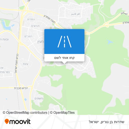 מפת שדרות בן גוריון