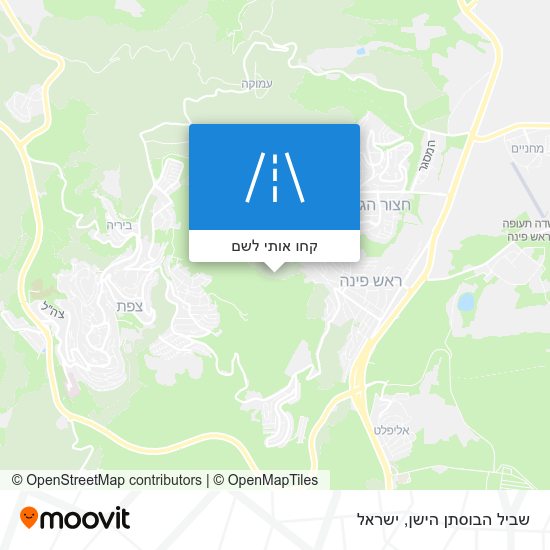 מפת שביל הבוסתן הישן