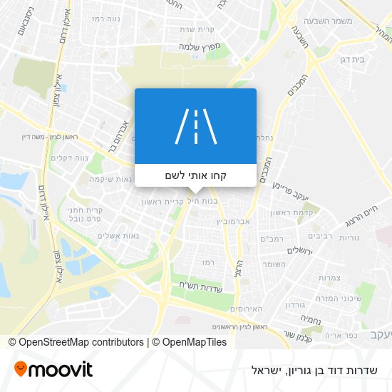מפת שדרות דוד בן גוריון