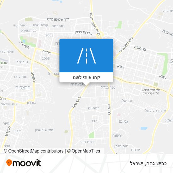 מפת כביש גהה