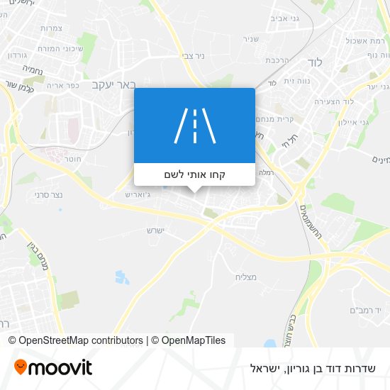 מפת שדרות דוד בן גוריון