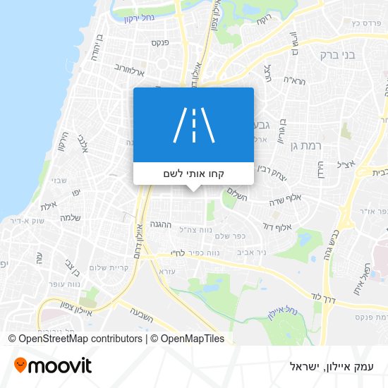 מפת עמק איילון