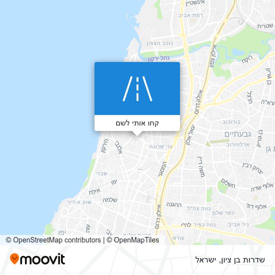 מפת שדרות בן ציון