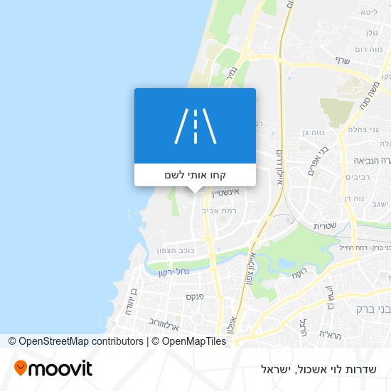מפת שדרות לוי אשכול