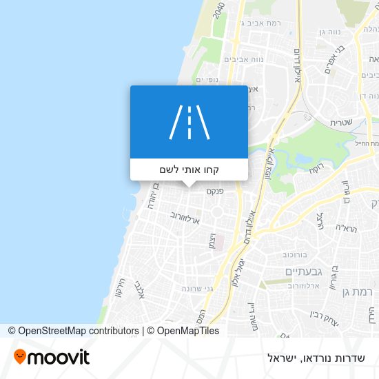 מפת שדרות נורדאו