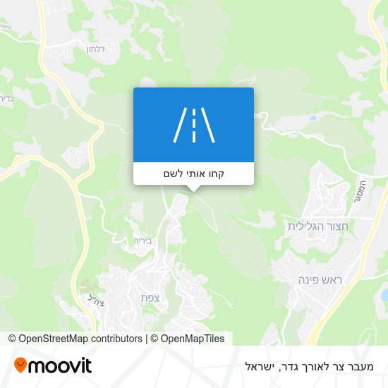 מפת מעבר צר לאורך גדר