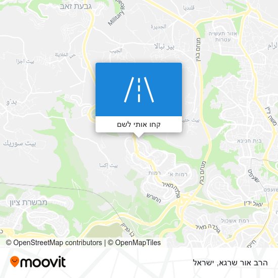 מפת הרב אור שרגא