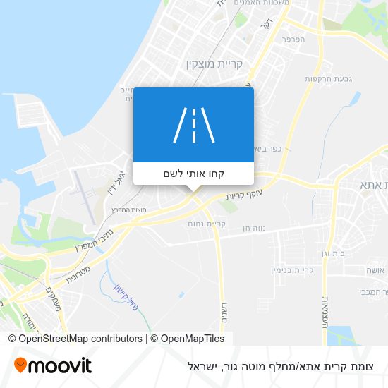 מפת צומת קרית אתא/מחלף מוטה גור