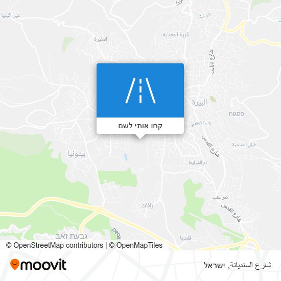 מפת شارع السنديانة