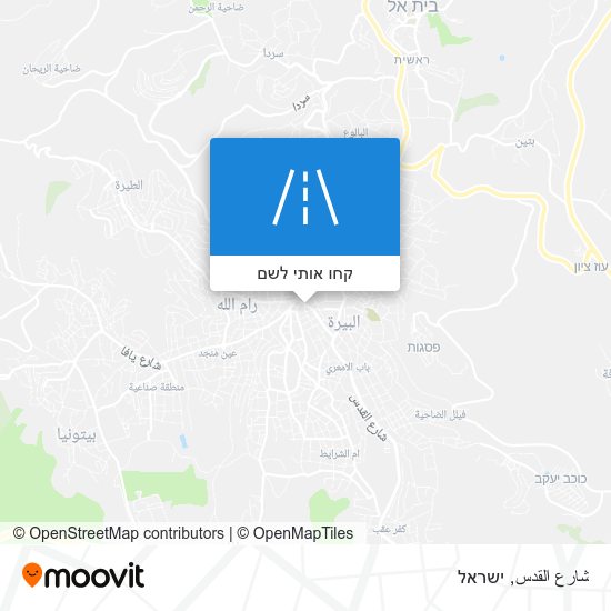 מפת شارع القدس