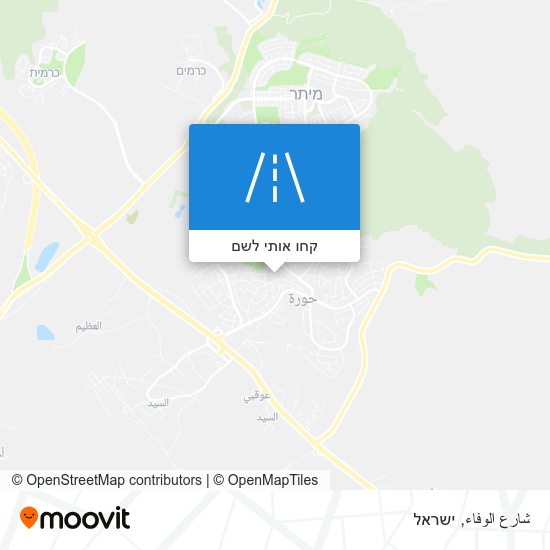 מפת شارع الوفاء