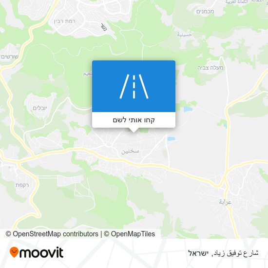 מפת شارع توفيق زياد