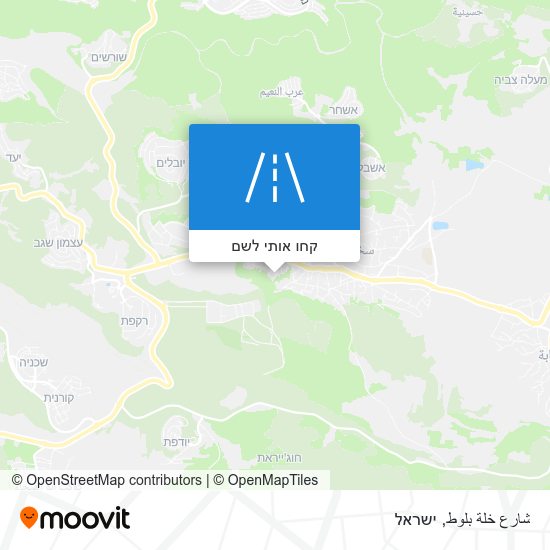 מפת شارع خلة بلوط