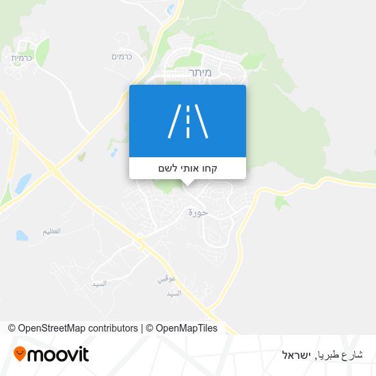מפת شارع طبريا