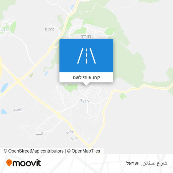 מפת شارع عسقلان