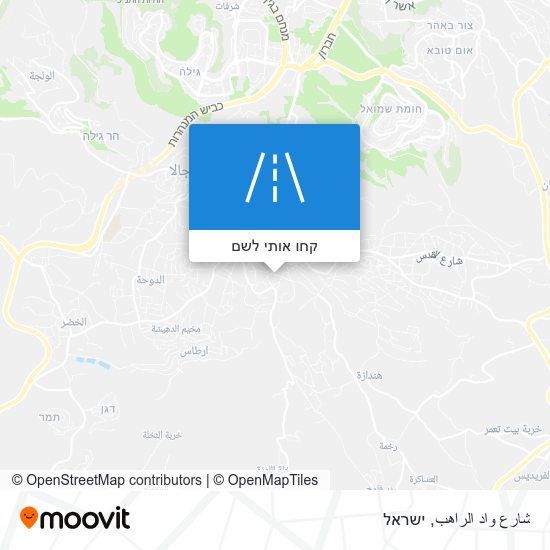 מפת شارع واد الراهب