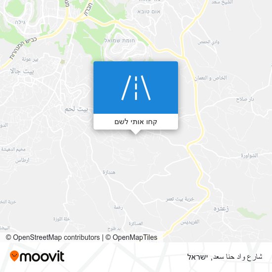 מפת شارع واد حنا سعد