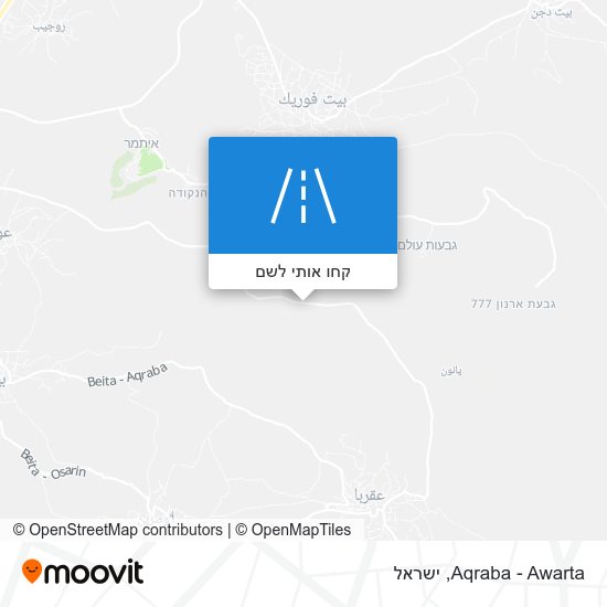מפת Aqraba - Awarta