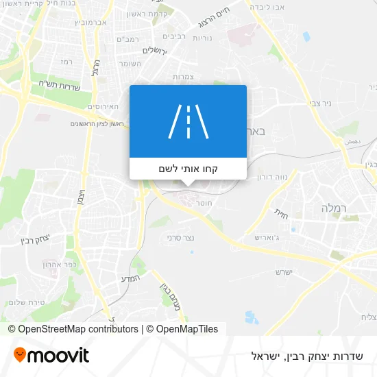 מפת שדרות יצחק רבין