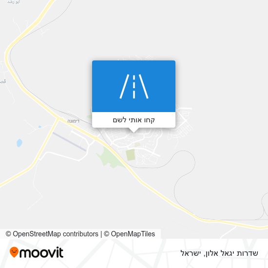 מפת שדרות יגאל אלון