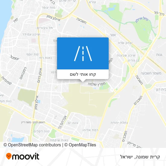 מפת קרית שמונה