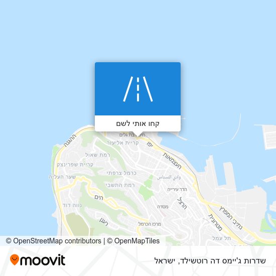 מפת שדרות ג'יימס דה רוטשילד