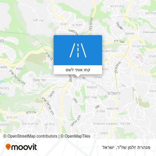 מפת מנהרת זלמן שז"ר