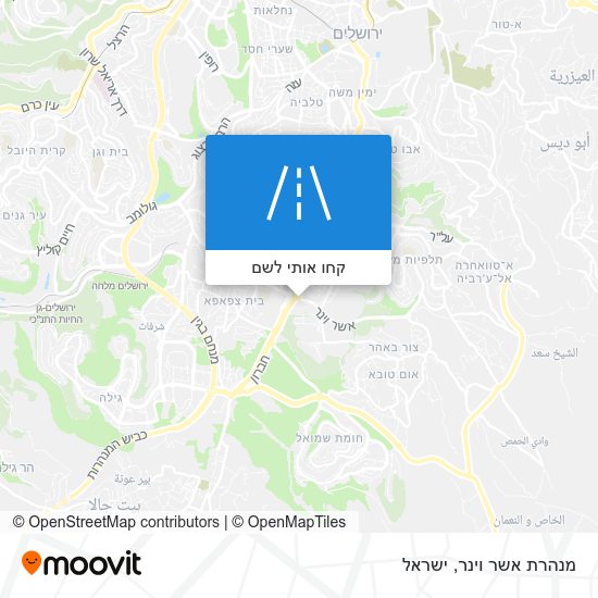 מפת מנהרת אשר וינר