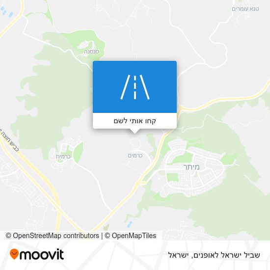 מפת שביל ישראל לאופנים