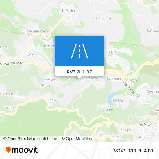 מפת רחוב עין חמד