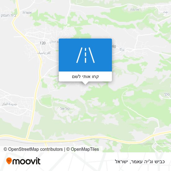מפת כביש וג'יה עאמר