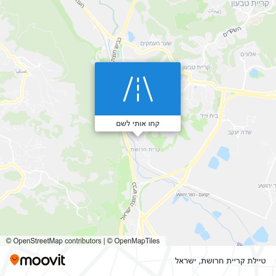 מפת טיילת קריית חרושת