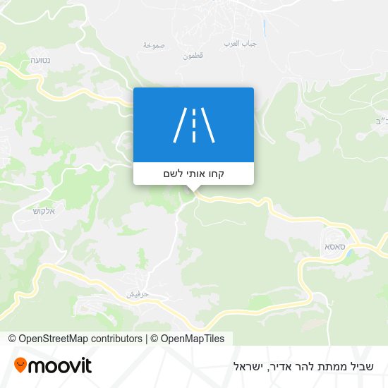 מפת שביל ממתת להר אדיר