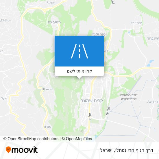 מפת דרך הנוף הרי נפתלי