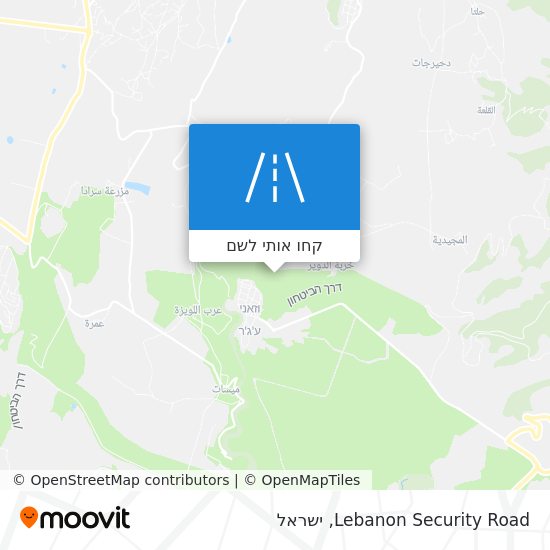 מפת Lebanon Security Road