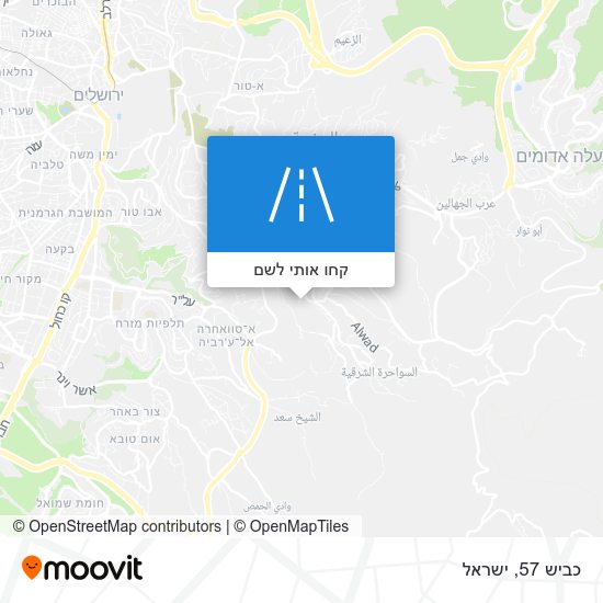 מפת כביש 57