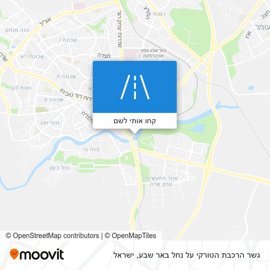מפת גשר הרכבת הטורקי על נחל באר שבע