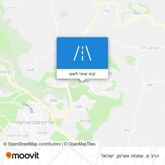 מפת הרב א. שמחה ווסרמן