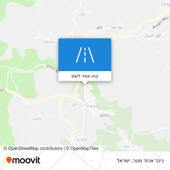 מפת כיכר אהוד מנור