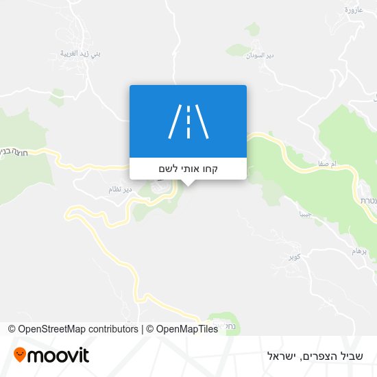 מפת שביל הצפרים