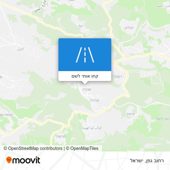 מפת רחוב גפן