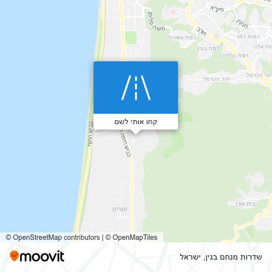 מפת שדרות מנחם בגין