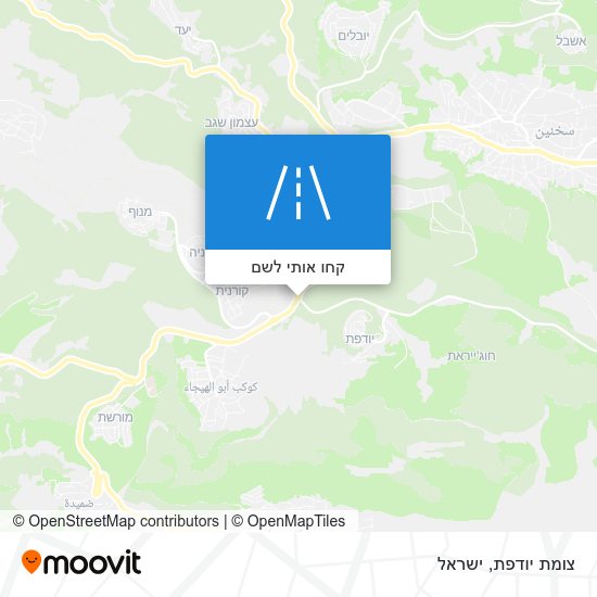 מפת צומת יודפת