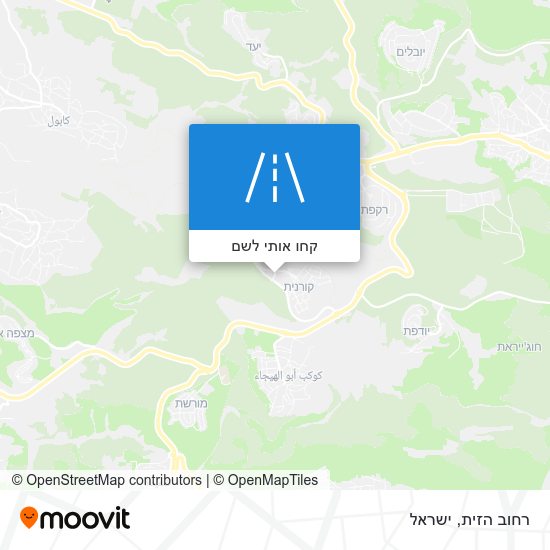מפת רחוב הזית