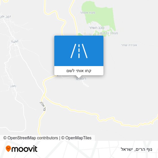 מפת נוף הרים