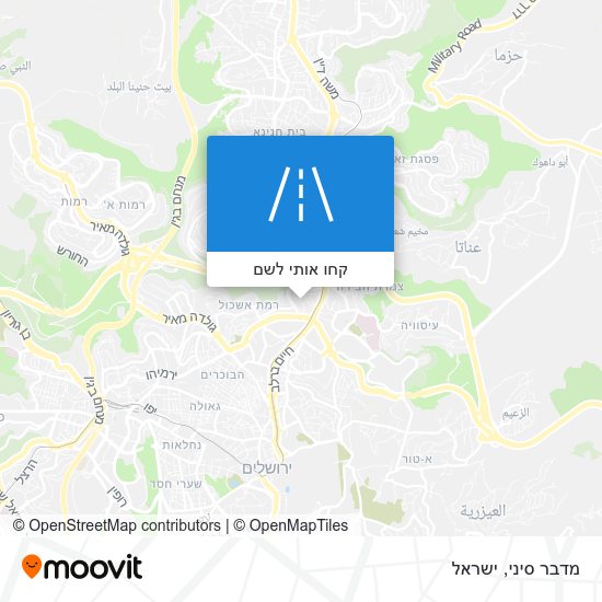 מפת מדבר סיני