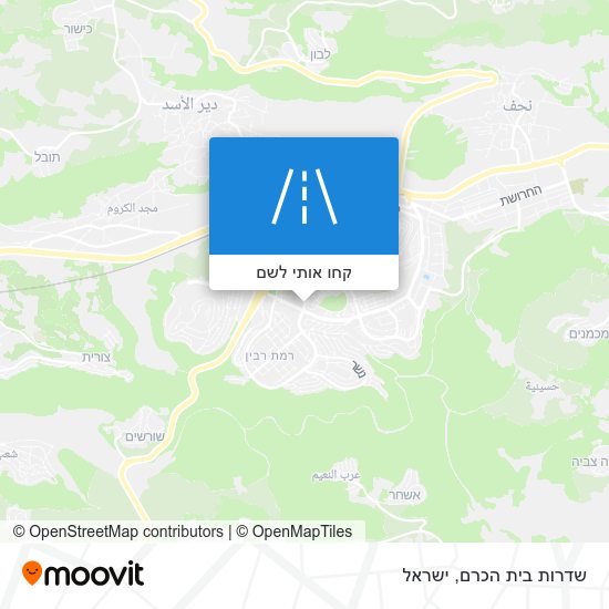 מפת שדרות בית הכרם