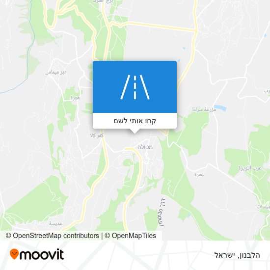 מפת הלבנון