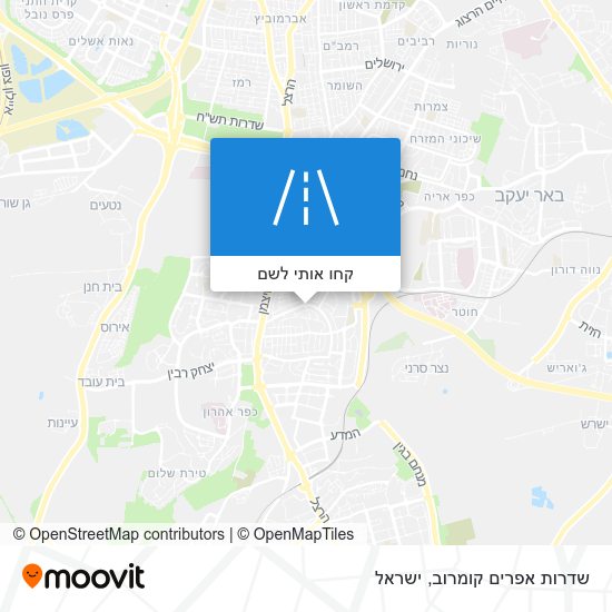 מפת שדרות אפרים קומרוב